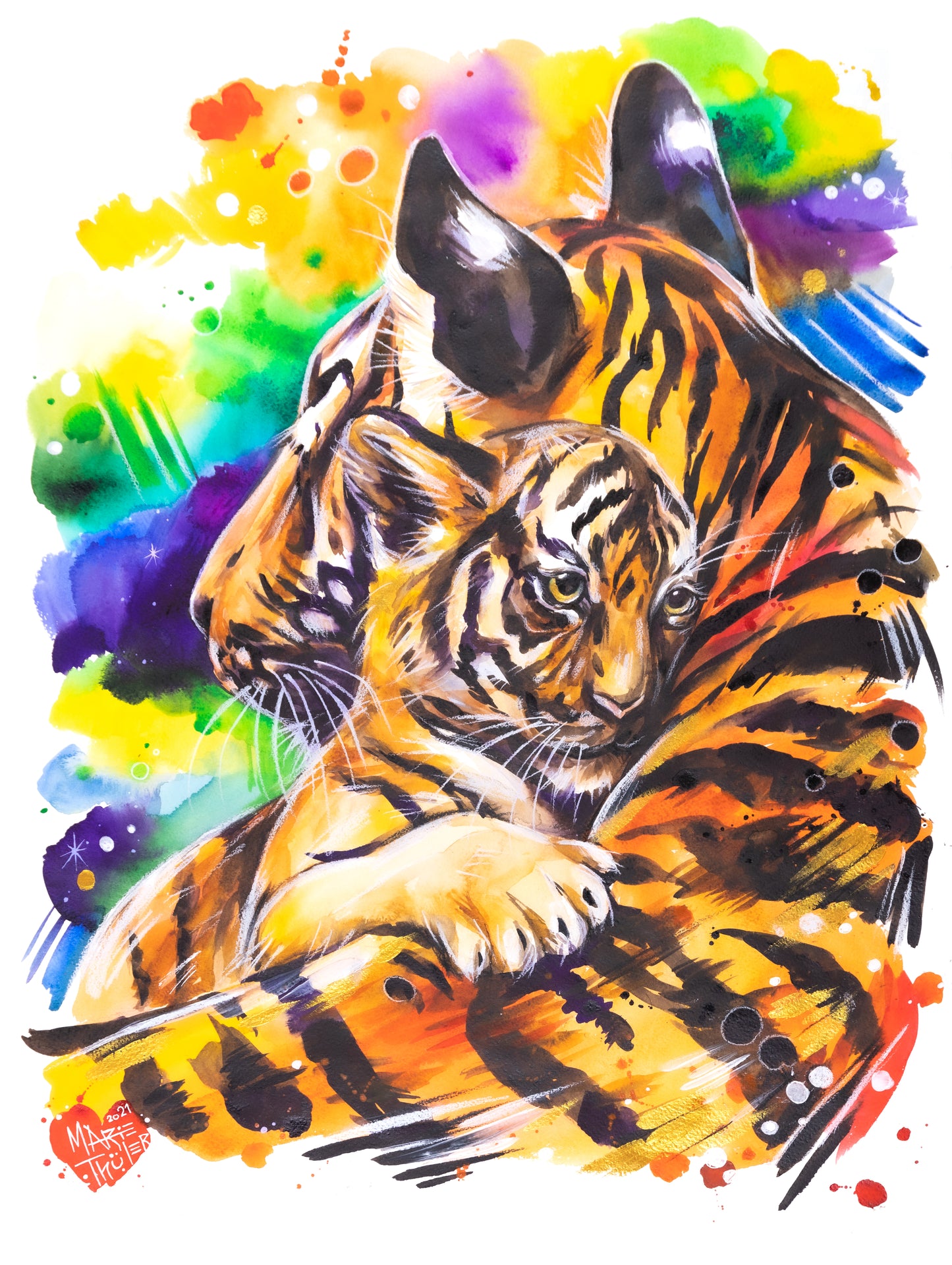 Watercolor "Tigress"