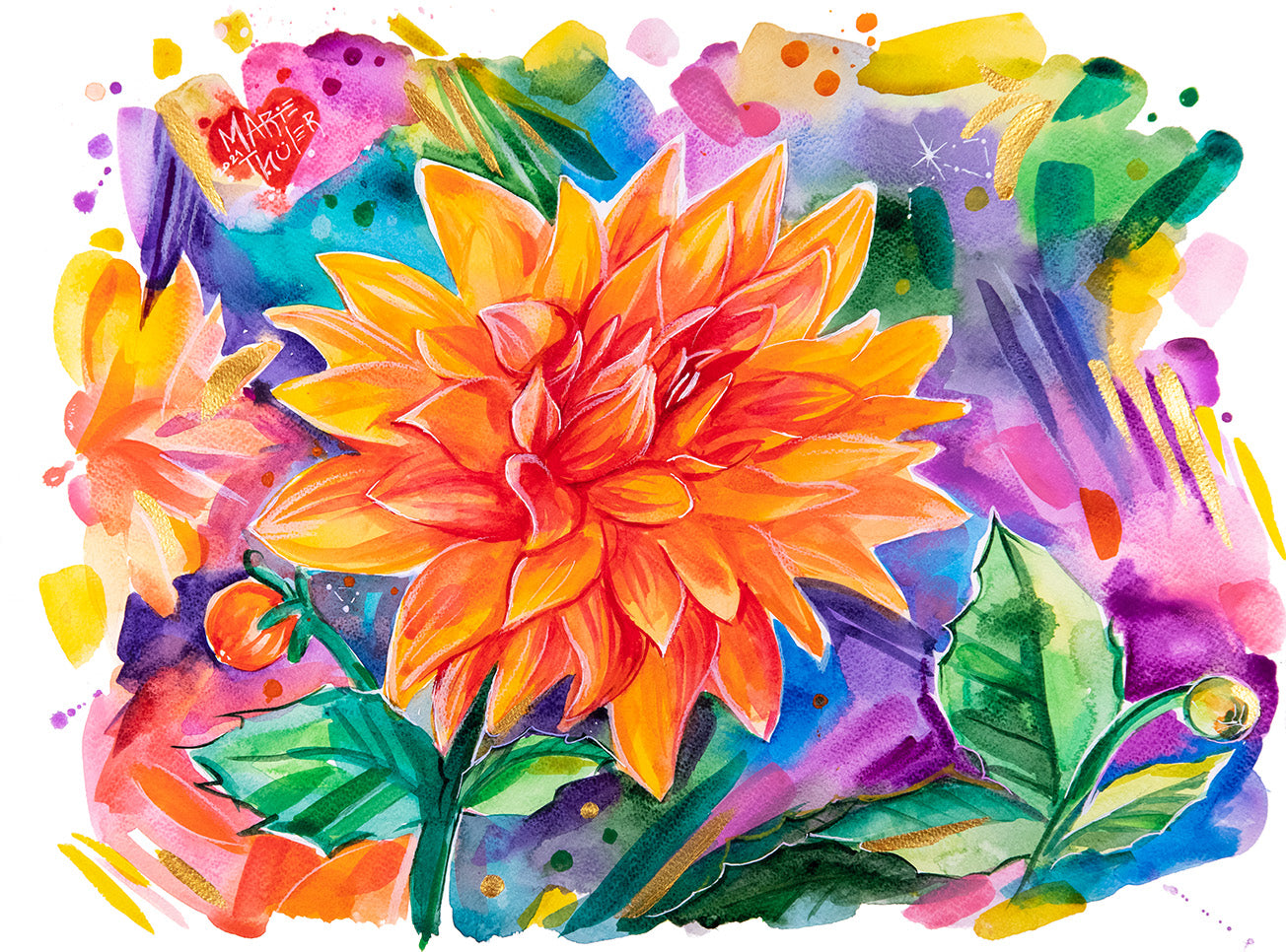 Dahlia (Babylon brons)